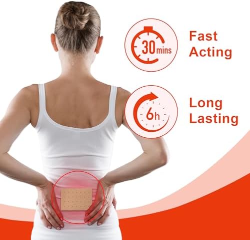 60 PCS Tiger Patches, Heat Patches, Chinese Red Tiger Hot Capsicum Patch, Relieving Back, Knee, Neck and Shoulder, Joint & Muscle
