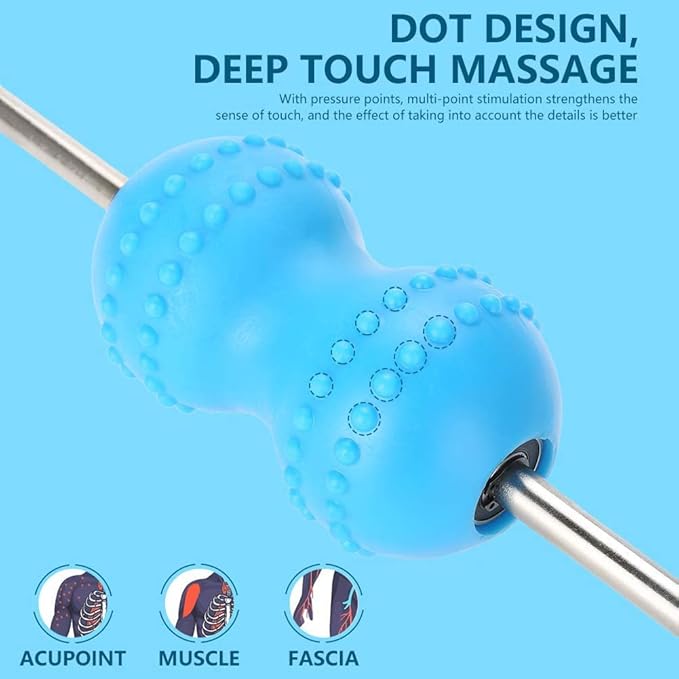 Muscle Roller Stick Massager for Sore Muscles, Back Roller, Deep Tissue Foam Roller for Lymphatic Drainage, Liposuction Body Massage Stick for Exercise Runners, Help Legs, Neck, Foot, Arm Recovery