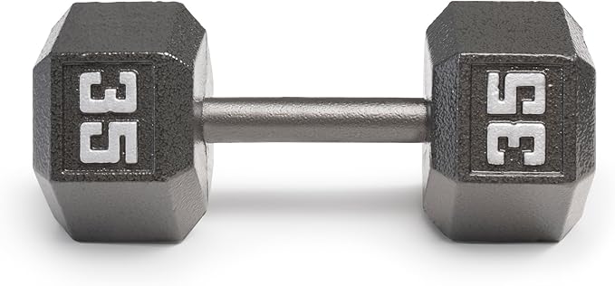 Marcy Cast Iron Hex Dumbbells Collection - Available size from 3-lb to 100-lb, SOLD INDIVIDUALLY