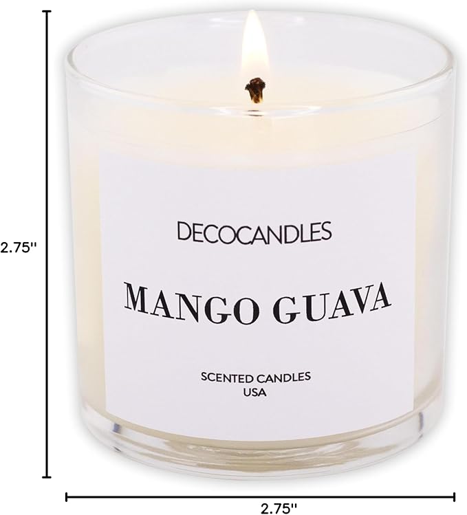 Urban Concepts by DECOCANDLES - Mango Guava - Highly Scented Soy Candle - Long Lasting - Hand Poured in USA (6 Oz.)