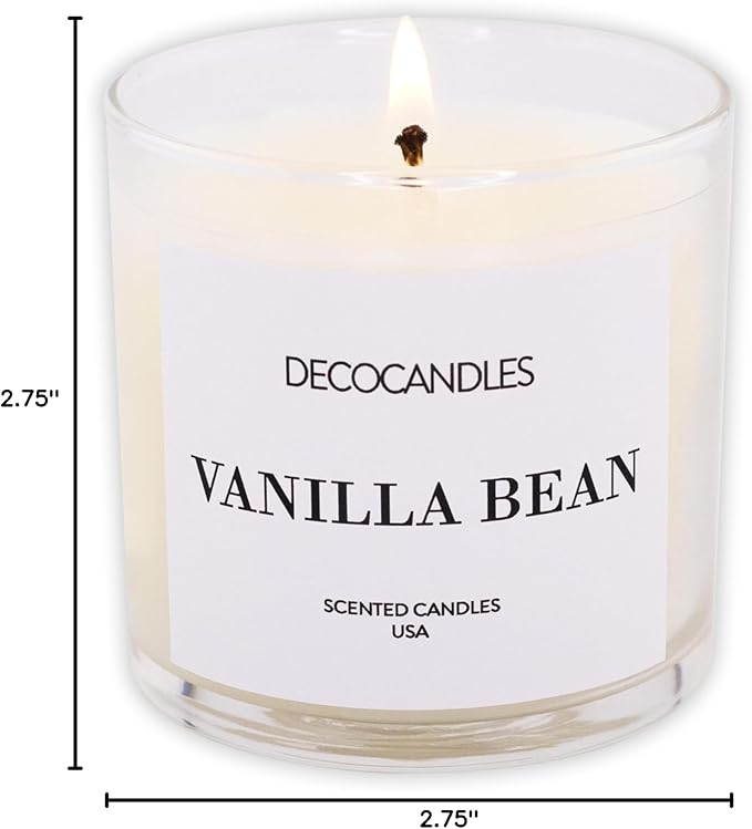 Urban Concepts by DECOCANDLES - Vanilla Bean - Highly Scented Soy Candle - Long Lasting - Hand Poured in USA (6 Oz.)