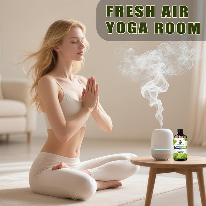 Peppermint Essential Oil (4 oz/120 ml) — Peppermint Oils for Aromatherapy, diffusers, humidifiers, Home fragrances, DIY Skincare, soap Making, DIY Candle, Relaxation, Yoga, and Meditation