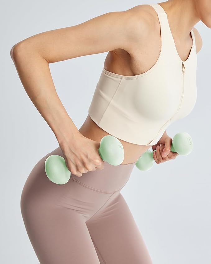 YOTTOY Dumbbell Set of 2,2-15 Pound Hand Weights for Women, Non-Slip Hand Weights for Home Gym, Strength Training, and Full-Body Workouts