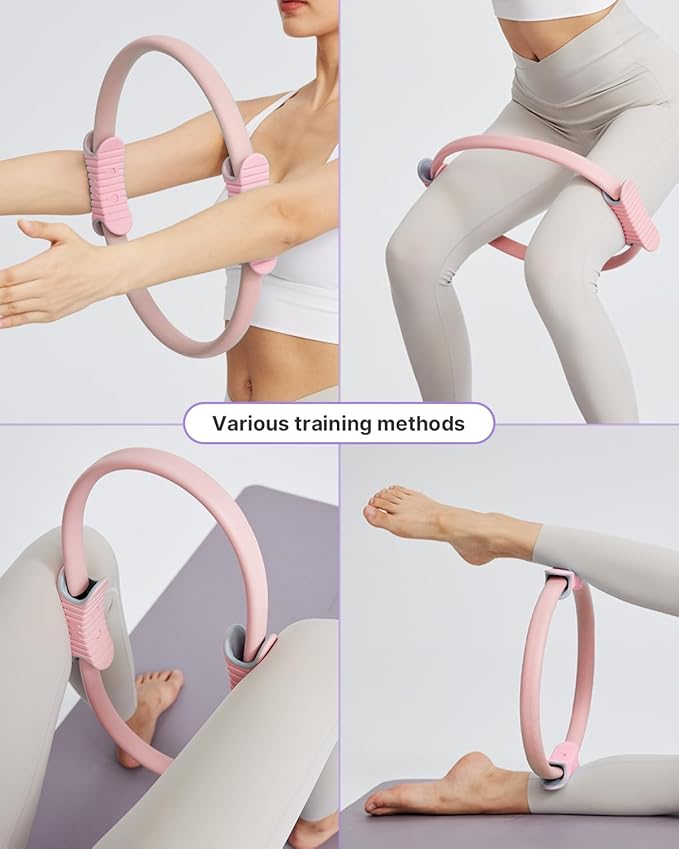 YOTTOY Pilates Ring,15 Inch Magic Circle Ring for Women Thighs,Core and Arms,Exercise Ring Pilates Equipment for Home Workout & Yoga Equipment