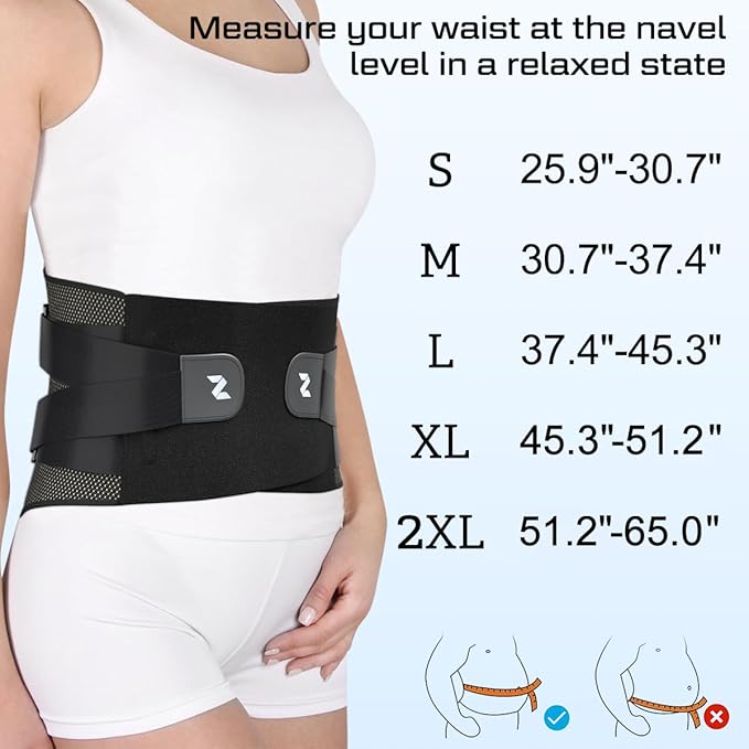 NEENCA Lower Back Brace for Lower Back Pain Relief, Medical Grade Lumbar Support Belt for Women Men, Herniated Disc,Lumbar Strain,Sciatica, Scoliosis (Black, Small)