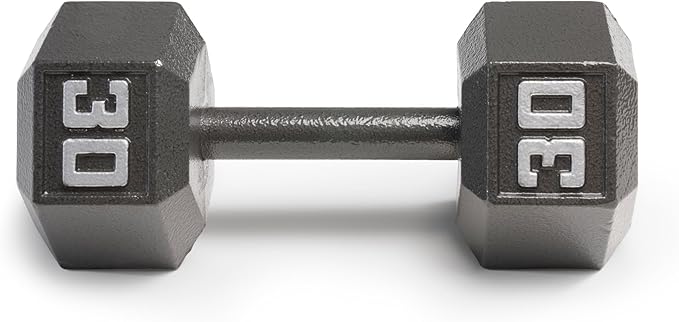 Marcy Cast Iron Hex Dumbbells Collection - Available size from 3-lb to 100-lb, SOLD INDIVIDUALLY