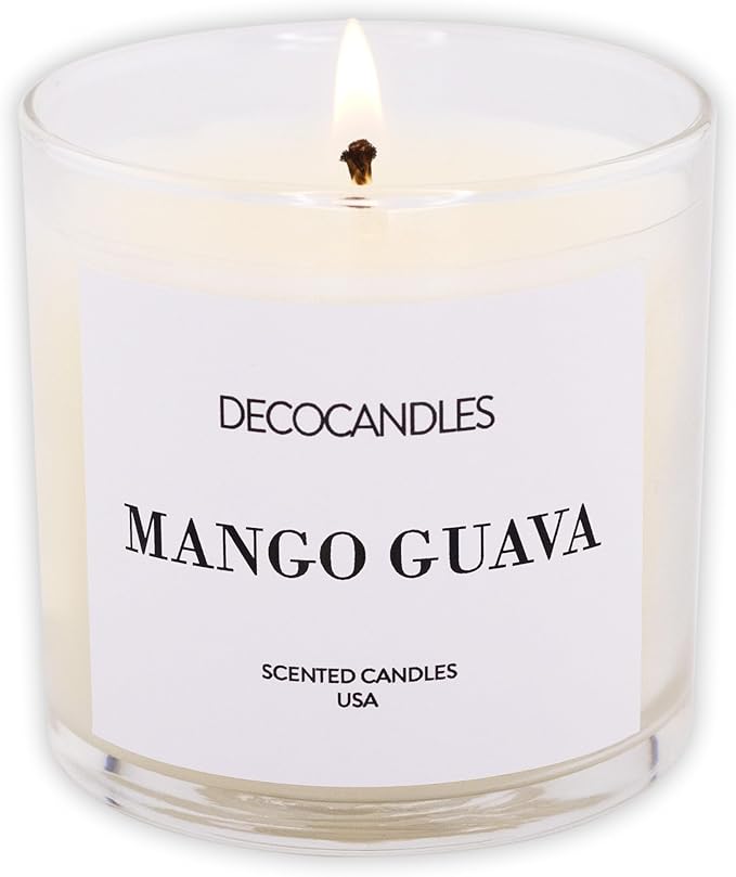 Urban Concepts by DECOCANDLES - Mango Guava - Highly Scented Soy Candle - Long Lasting - Hand Poured in USA (6 Oz.)