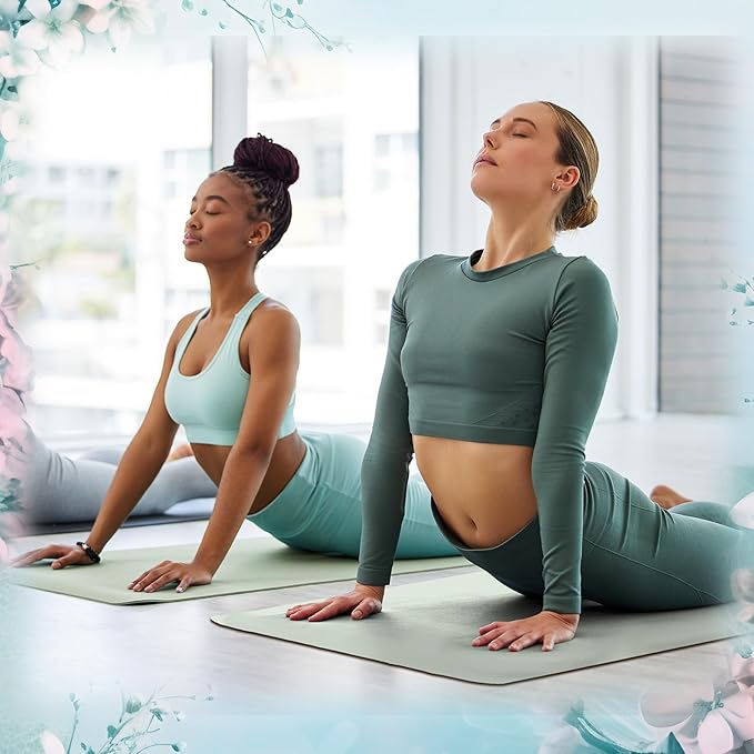 Timgle 12 Pack Yoga Mat Bulk, 4mm Thick Extra Long Sports Mat Anti Slip Tear Resistant Yoga Exercise Set for Fitness Stretching Home Workout Gym and Studio
