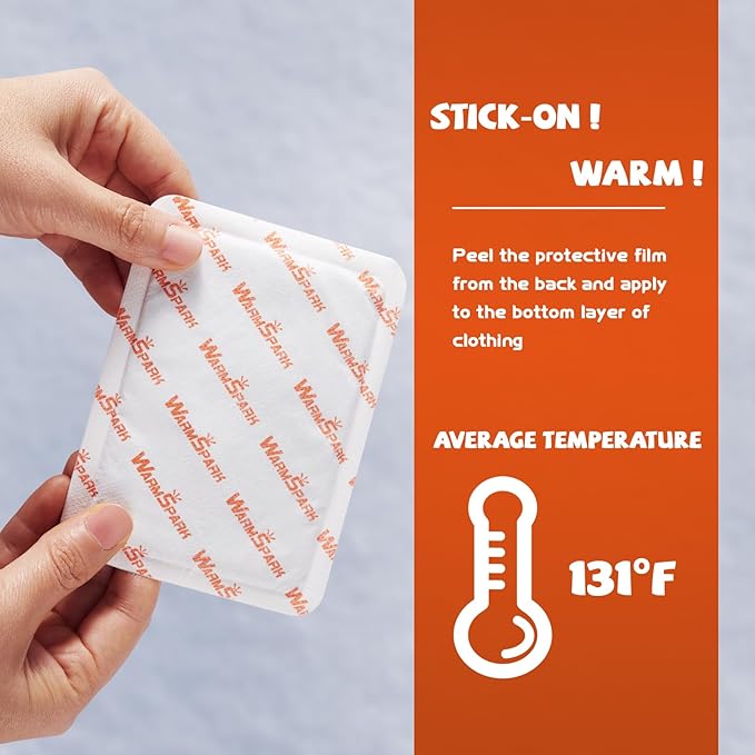 Adhesive Body Warmers Bulk -360/400 Packs- Individual Warmers, Long-Lasting Up to 12 Hours Disposable Handwarmers for Hot Hands Feet Chest Back Legs (360)