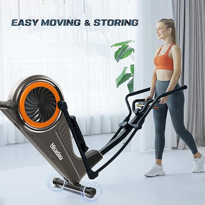 Niceday Elliptical Machine, Elliptical Exercise Machine for Home with Hyper-Quiet Magnetic Driving System, Elliptical Trainer with 15.5IN & 20IN Stride, 16 Resistance Levels, 500LBS Loading Capacity