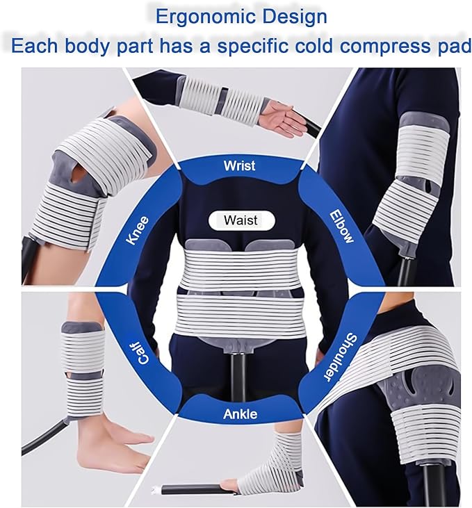 Cold Therapy Machine with Programmable Timer,Cold Compress Machine, Shoulder ice Pack for Portable Water-Cooled, Knee Joint Ice Therapy Machine, Cold Therapy Machine for Relieving Body Pain