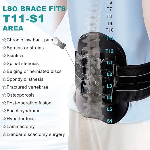 LSO Spine Decompression Support-Entire ARC Back Brace for Women & Men,3D PAD Plus Lumbosacral Corset Belt with Adjustable Pulley System Decompression Back Support for Sciatica,Herniated Discs