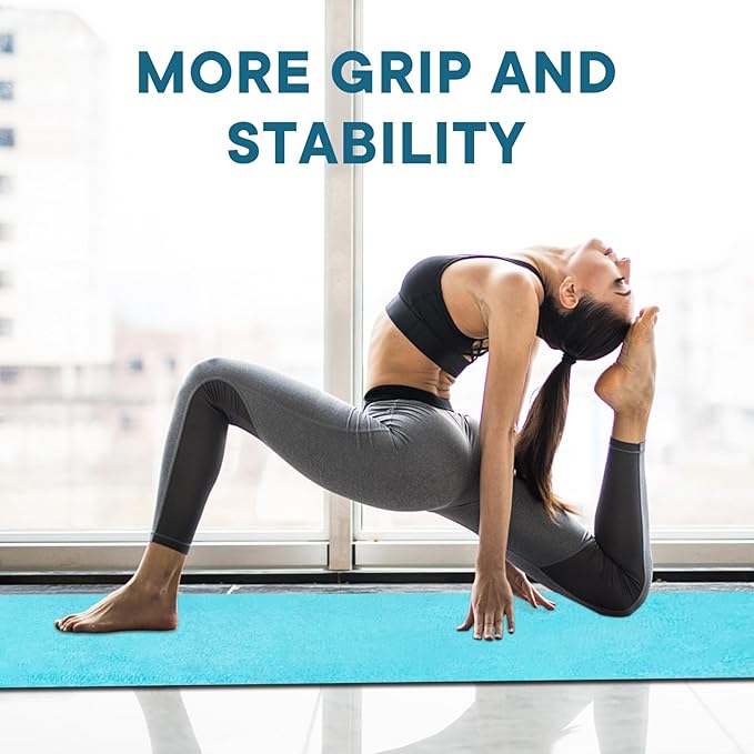 Yoga Towels, Non Slip Hot Yoga Mat Towel with Grip Dots,Super-Absorbent Soft Microfiber Yoga Blanket for Pilates, Fitness and Workout 72inch x 24inch