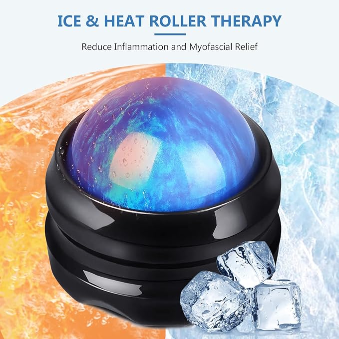 2-Pack Manual Massage Balls, Roller Back Massager Great for Relax, Deep Tissue Massage Tool to Relief Full Body, Sore Muscle, Neck, Shoulders, Feet, Joint Pain, Stiffness(Blue)
