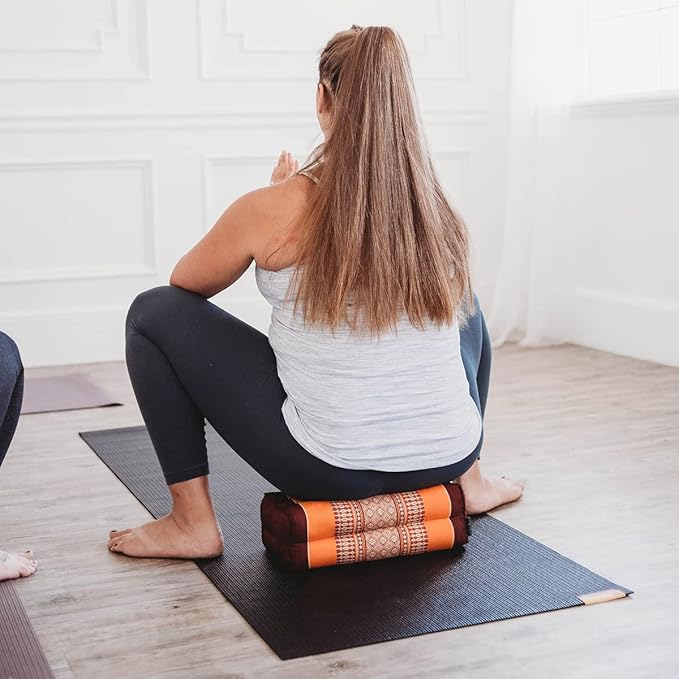 Zafuko Yoga & Meditation Cushion - Organic Water-Resistant Kapok Filling, Meditation Cushion, Soft Yoga Prop