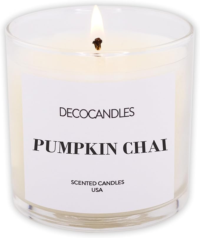 Urban Concepts by DECOCANDLES - Pumpkin Chai - Highly Scented Soy Candle - Long Lasting - Hand Poured in USA (6 Oz.)