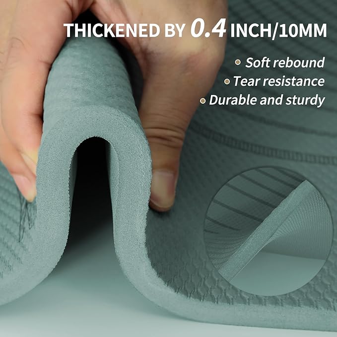 Large Yoga Mat-72’x36’x0.4’ Extra Width & Thick,Comfortable,Non-Slip Exercise Mat-Works Great on All Floor for Stretching,Yoga Studio,Gym or Home Workouts