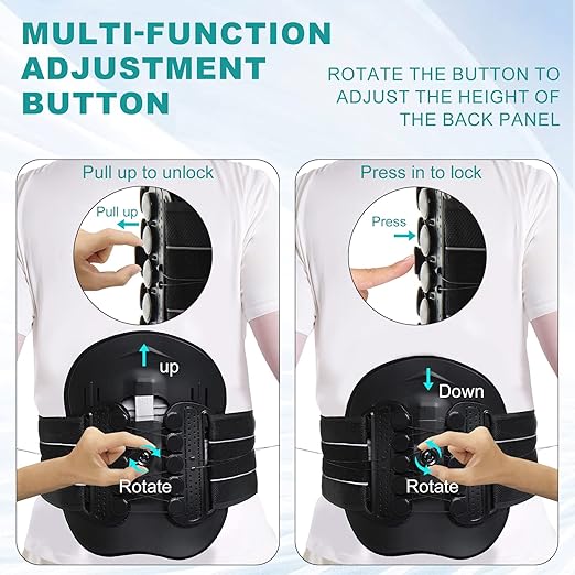 LSO Spine Decompression Support-Entire ARC Back Brace for Women & Men,3D PAD Plus Lumbosacral Corset Belt with Adjustable Pulley System Decompression Back Support for Sciatica,Herniated Discs