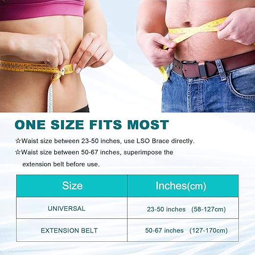 LSO Spine Decompression Support-Entire ARC Back Brace for Women & Men,3D PAD Plus Lumbosacral Corset Belt with Adjustable Pulley System Decompression Back Support for Sciatica,Herniated Discs