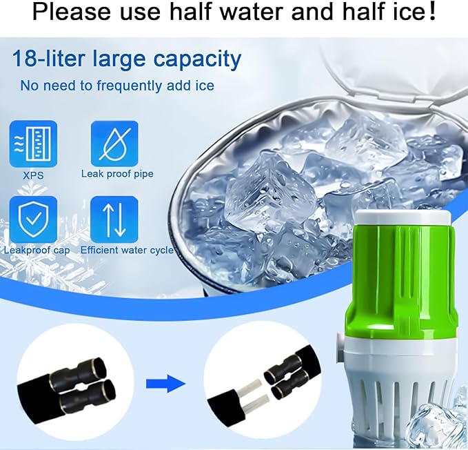 Cold Therapy Machine with Programmable Timer,Cold Compress Machine, Shoulder ice Pack for Portable Water-Cooled, Knee Joint Ice Therapy Machine, Cold Therapy Machine for Relieving Body Pain