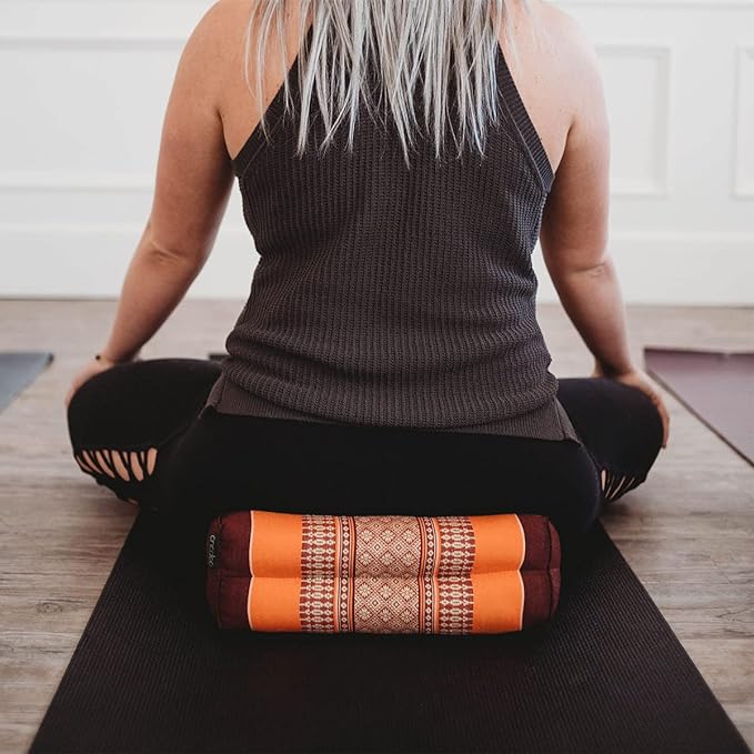 Zafuko Yoga & Meditation Cushion - Organic Water-Resistant Kapok Filling, Meditation Cushion, Soft Yoga Prop