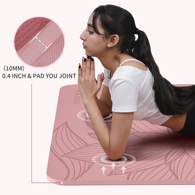 Large Yoga Mat-72’x36’x0.4’ Extra Width & Thick,Comfortable,Non-Slip Exercise Mat-Works Great on All Floor for Stretching,Yoga Studio,Gym or Home Workouts