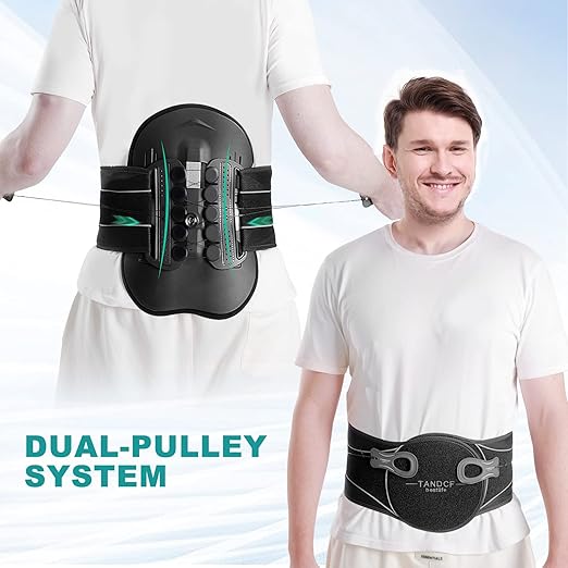 LSO Spine Decompression Support-Entire ARC Back Brace for Women & Men,3D PAD Plus Lumbosacral Corset Belt with Adjustable Pulley System Decompression Back Support for Sciatica,Herniated Discs