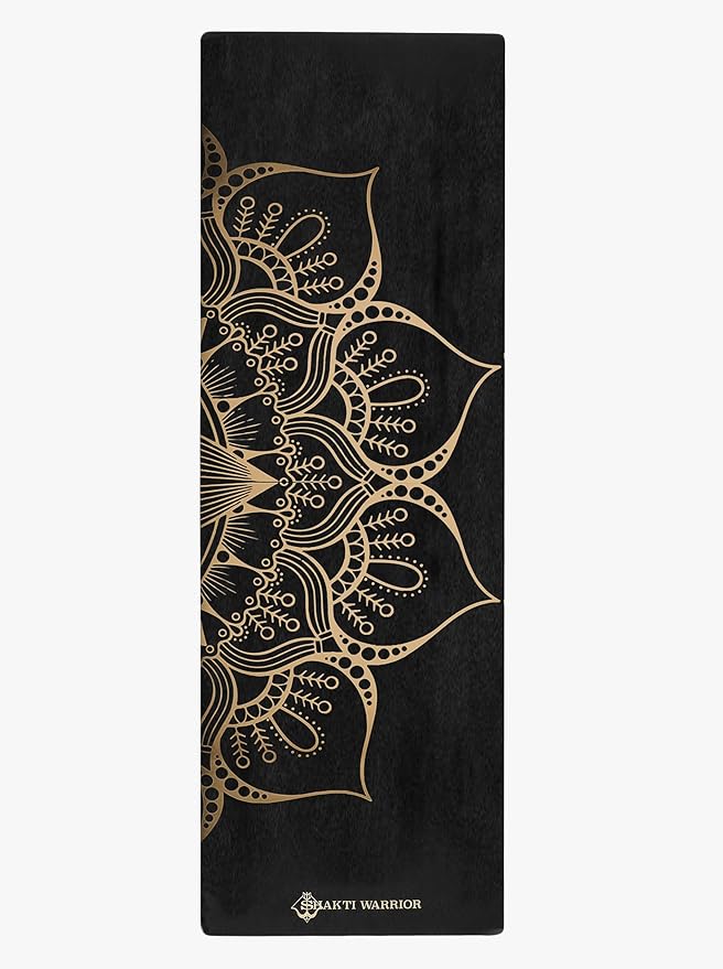 Shakti Warrior TPE Yoga Mat - Artist Designed, Premium eco friendly mats, Non Slip, Non toxic, Great For Regular & Hot Yoga, Pilates and Workouts (72 inch x 24 inch x 6mm thick)