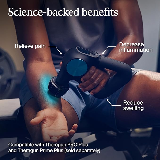 Theragun Cold Attachment for PRO Plus Deep Tissue Massage Gun, Features 3 Cold Therapy Temperature Levels for Custom Pain Relief, Inflammation and Swelling Treatment (Only Compatible with Pro Plus)
