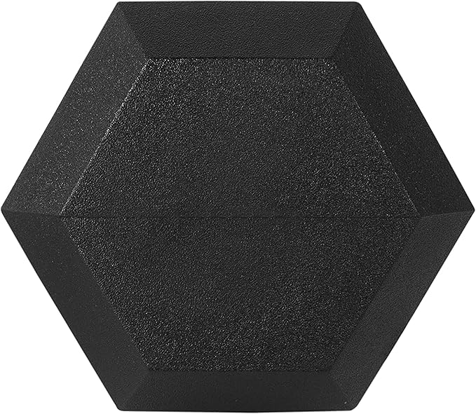 Rubber Encased Hex Dumbbell, Hand Weights with Anti-Slip Cast Iron Grip for Exercise & Fitness, Weights Dumbbells Set of 2 for Strength Training, 5-50 LBS Pair