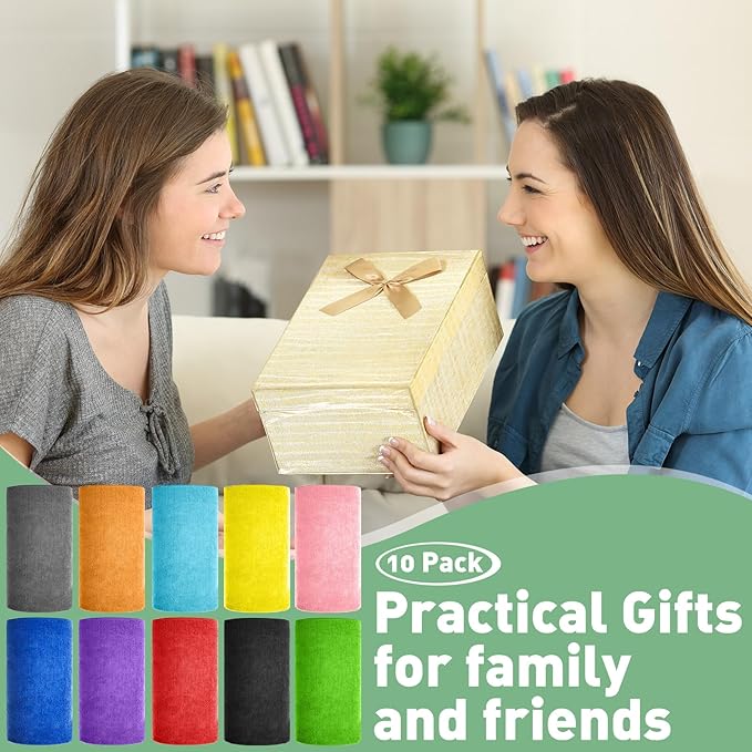 Breling 10 Pcs Hot Yoga Towels Bulk Non Slip Microfiber Anti Slip Absorbent Multicolor Wicking Pilates Yoga Mat Towel for Women Men Pilates, 27" x 72" (Classic)