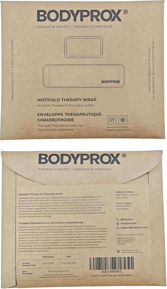 Cold & Hot Therapy Wrap, Reusable Gel Pack for Pain Relief. Great for Sprains, Muscle Pain, Bruises, Injuries, Etc. (Foot, Arm, Elbow, Ankle).