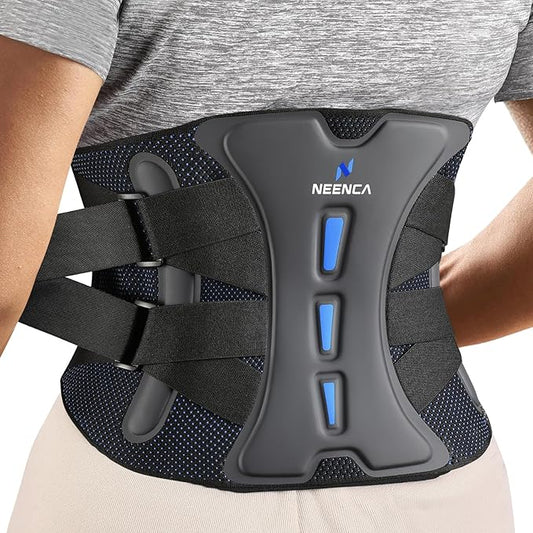 NEENCA Lower Back Brace for Lower Back Pain Relief, Medical Grade Lumbar Support Belt for Women Men, Herniated Disc,Lumbar Strain,Sciatica, Scoliosis (Black, Small)