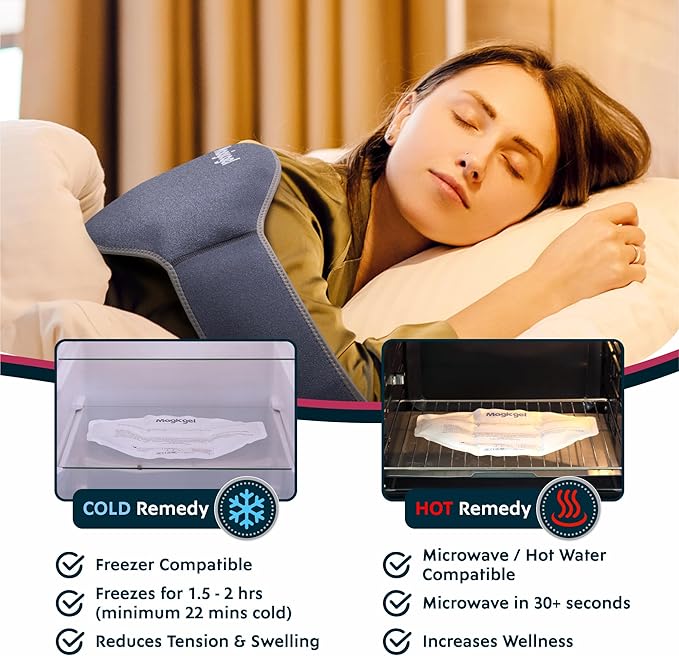 Magic Gel Ice Pack for Back Reusable - 2X Lower Back Ice Pack - Soft Compress for Hot or Cold Therapy - Soft Pad for Lower Lumbar, Sciatica, Tailbone Support
