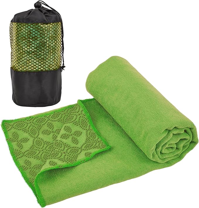 Yoga Towels, Non Slip Hot Yoga Mat Towel with Grip Dots,Super-Absorbent Soft Microfiber Yoga Blanket for Pilates, Fitness and Workout 72inch x 24inch