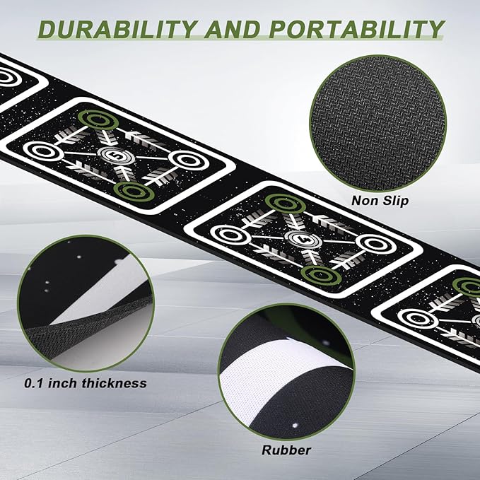 Agility Ladder Mat 11.9 ft X 1.3 ft Agility Ladder Pad Agility Training Equipment Agility Workout Ladder Mat for Soccer Football Tennis Boxing Training