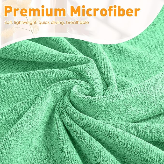 Breling 4 Pcs Hot Yoga Towels Bulk Non Slip Microfiber Anti Slip Absorbent Multicolor Wicking Pilates Yoga Mat Towel for Women Men Pilates, 27" x 72" (Vivid)