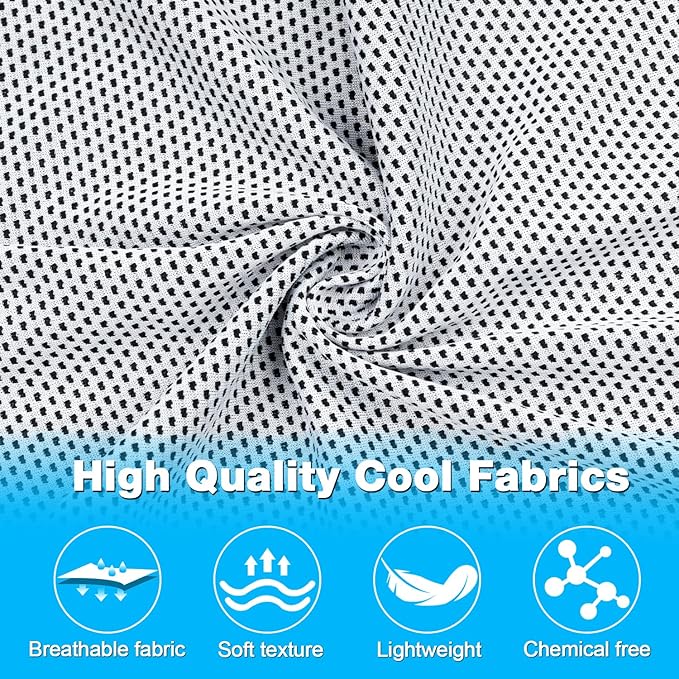 MENOLY 10 Pack Cooling Towels, Sweat Towels Cooling Towels for Neck and Face, Microfiber Towel Soft Breathable Towel for Gym, Yoga, Camping, Running, Fitness, Workout & More Activities(32"x12")