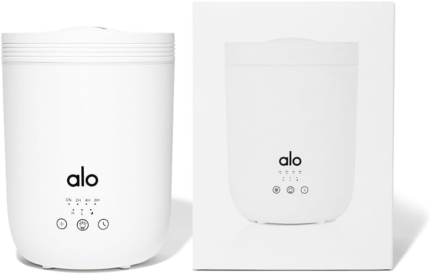 Alo Aura Diffuser | Essential Oil Diffuser & Cool Mist Humidifier | Quiet Operation | Covers 700 Sq. Ft | Up to 22 Hrs Runtime | for Home, Workout Studios, Classrooms |