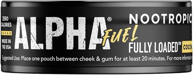 Fully Loaded Alpha Fuel Nootropic Pouches (Coconut Banana Fuel) - Nootropic Energy Pouches with Caffeine, Alpha GPC, Tyrosine, Taurine, Guarana and More