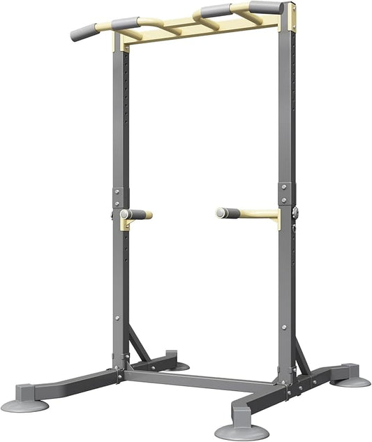 Multi-function Pull Up Station, Portable Workout Equipment with Pull Up Bar and Dip Station for Home Gym, Support 600lbs