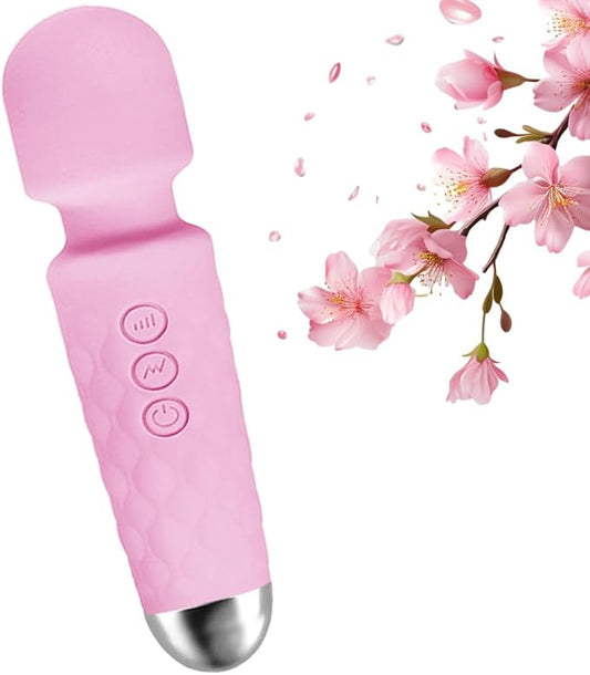 Portable Cordless Massager -Relaxes Muscles Multiple Speeds and Modes - for Body and Back Foot （Rose Pink）