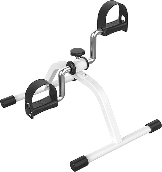 LUBBYGIM Under Desk Bike Pedal Exerciser, Non-Electric Mini Exercise Bike for Seniors, Adjustable Resistance Foot Desk Cycle for Arm & Leg Recovery, Physical Therapy, Easy to Use at Home