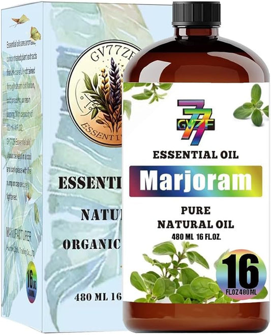 Marjoram Essential Oil (16 oz / 480 ml) – Marjoram Oils for diffusers, humidifiers, Home Baths, Cleaning Products, Yoga, DIY Soaps and DIY Scented Candles