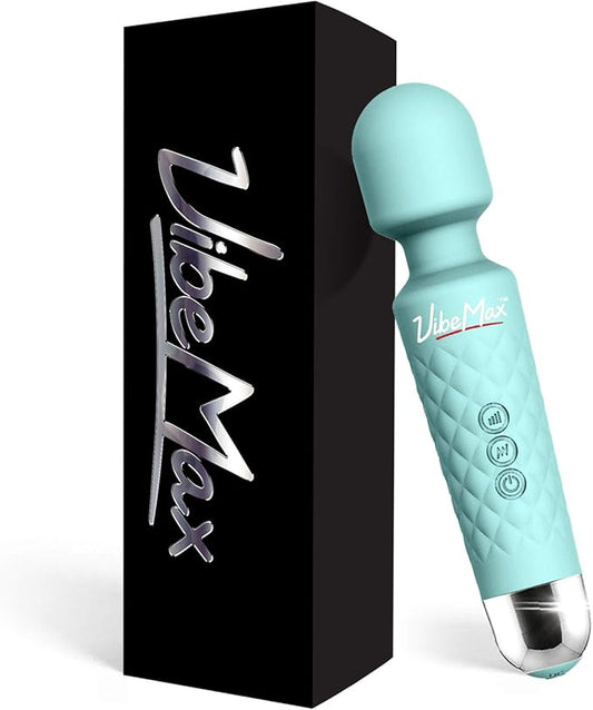 Rechargeable Personal Massager - Powerful Multi Speed Vibration - Whisper Quiet - Waterproof - for Muscle Tension Relief in Neck, Back, Shoulders, Legs and Feet - Turquoise