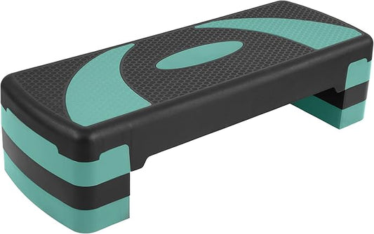 Step Aerobic Platform, 31" Exercise Step with 3 levels Adjustable Height, 4 Stackable Risers, Fitness Training Workout Stepper for Home Gym, Cardio Strength, Black & Pink