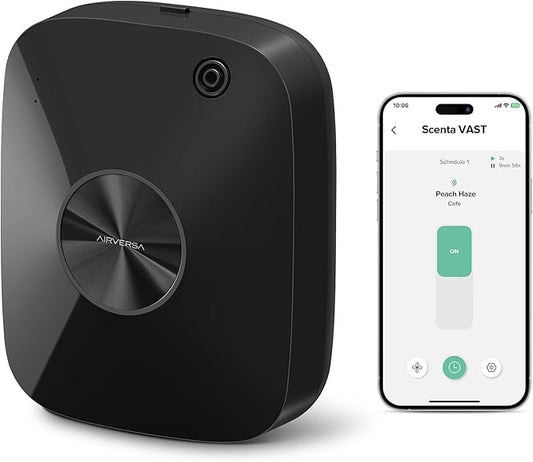 Smart Waterless Essential Oil Diffuser Scent Air Machine for Large Rooms Spaces Home and Commercial Use, Up to 2000 sq ft 400 mL Capacity, Aromatherapy Scent Diffuser, Black ANA