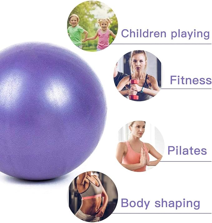 Mini Yoga Balls 9 Inch Exercise Pilates Therapy Balance Barre Equipment for Home Stability Squishy Training PhysicalCore Training(6 PCS)