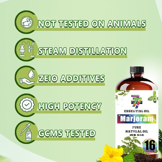 Marjoram Essential Oil (16 oz / 480 ml) – Marjoram Oils for diffusers, humidifiers, Home Baths, Cleaning Products, Yoga, DIY Soaps and DIY Scented Candles