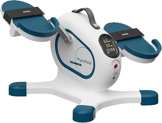 Nobol PhysioPedal® Arm & Leg Pedal Exerciser, Dual Mode, 8 Motorized Speeds, 8 Adjustable Resistance Levels, LED Display, Magnetic Remote Control, Low-Impact Exercise for Joint Health & Mobility